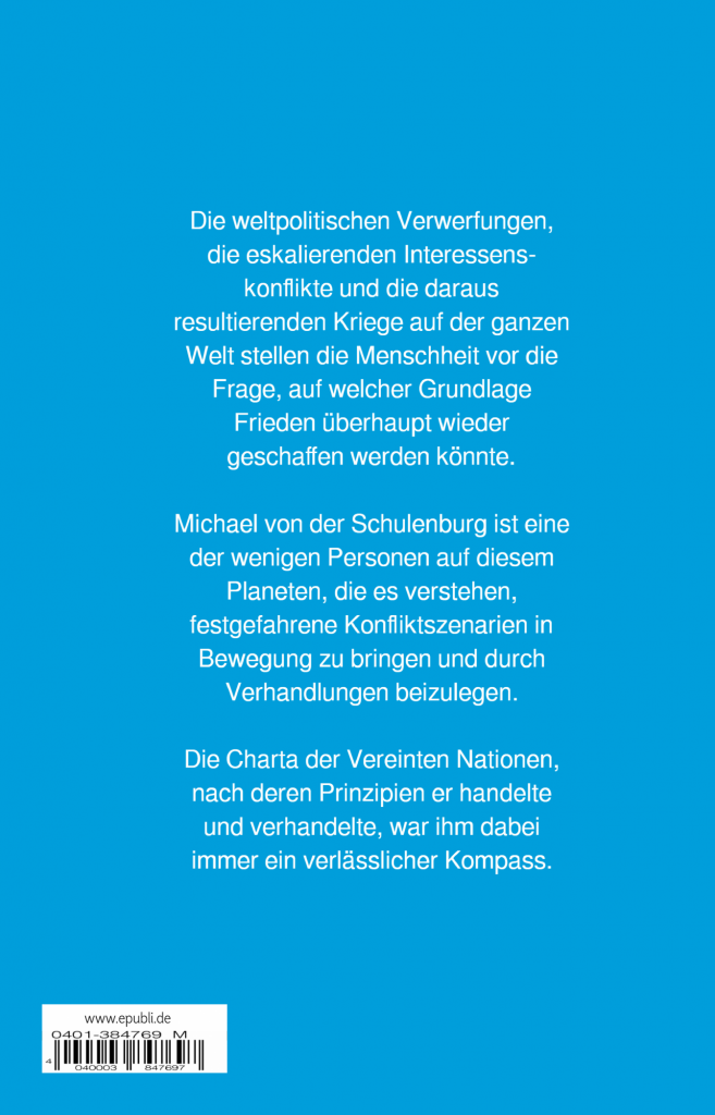 Backcover von Michael von der Schulenburg Frieden wird nicht unter Engeln gemacht!